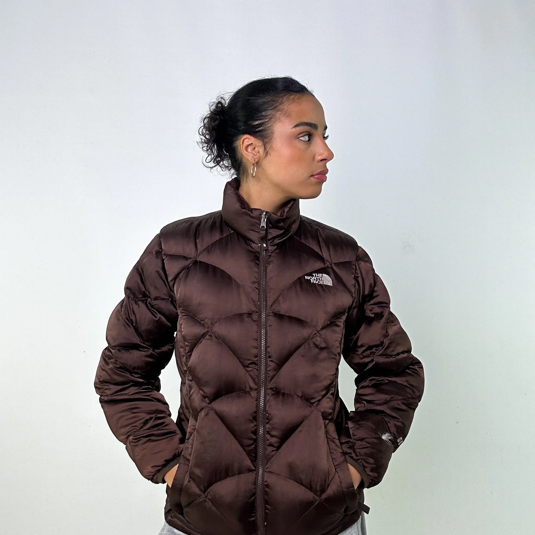 Brown 90s The North Face 550 Series Puffer Jacket Coat (L)