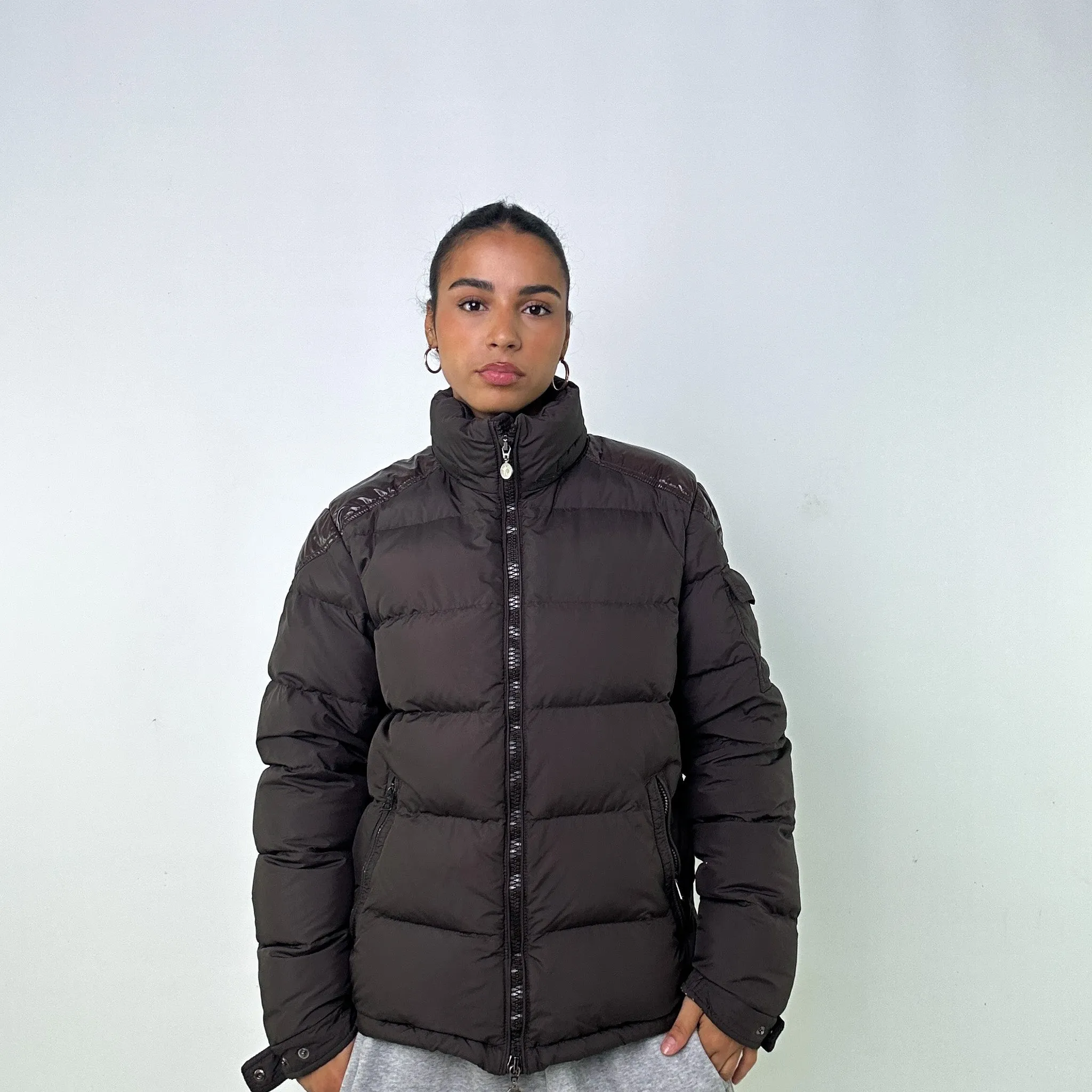 Brown y2ks Moncler Puffer Jacket Coat (L)