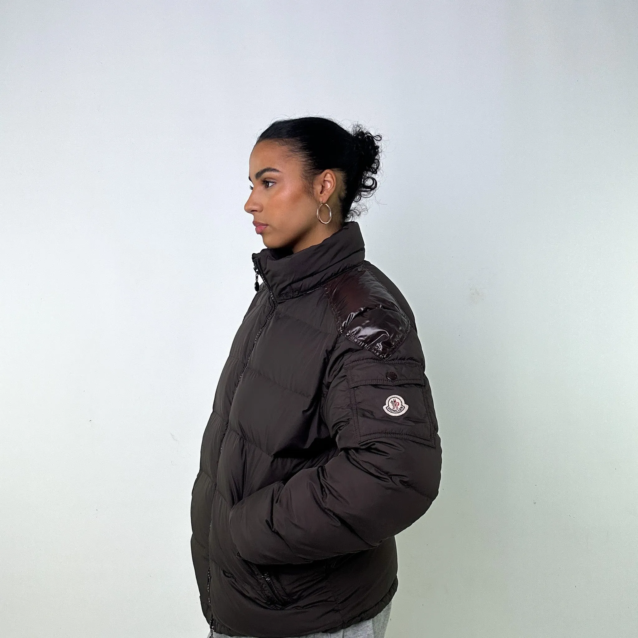 Brown y2ks Moncler Puffer Jacket Coat (L)