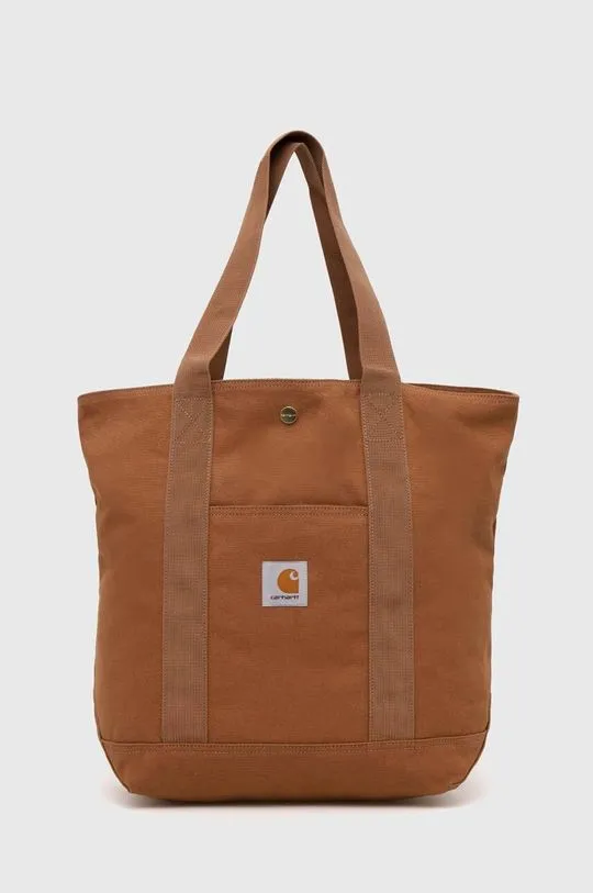 Carhartt WIP cotton handbag Canvas Tote brown color I033102.HZ02