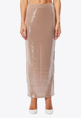 Celestial Sequined Maxi Skirt