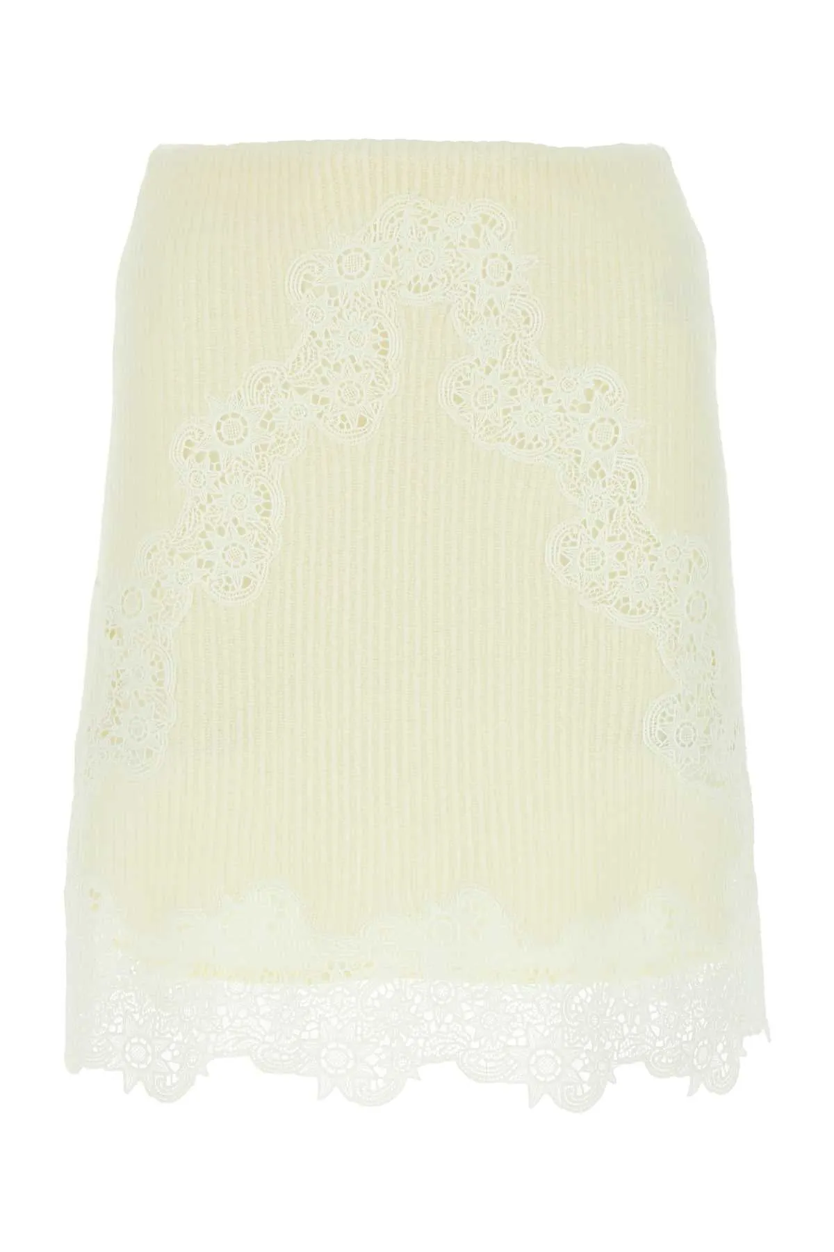 Chloe Ivory Wool Mini Skirt