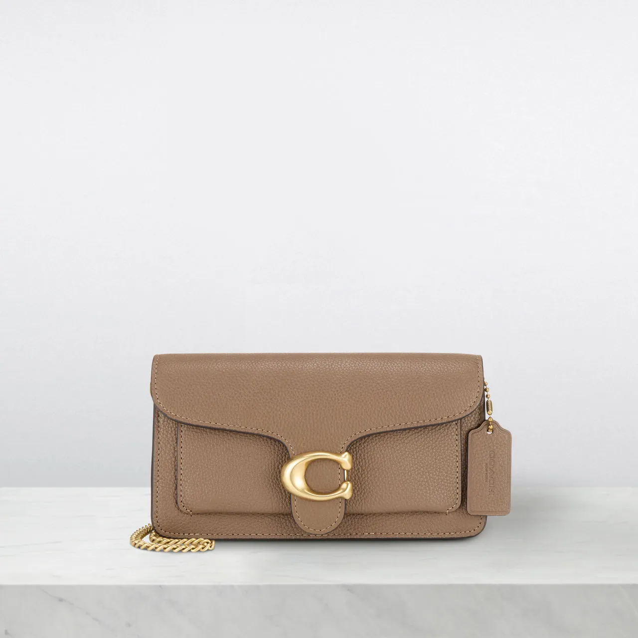 COACH Tabby Chain Strap Crossbody Bag - Dark Stone