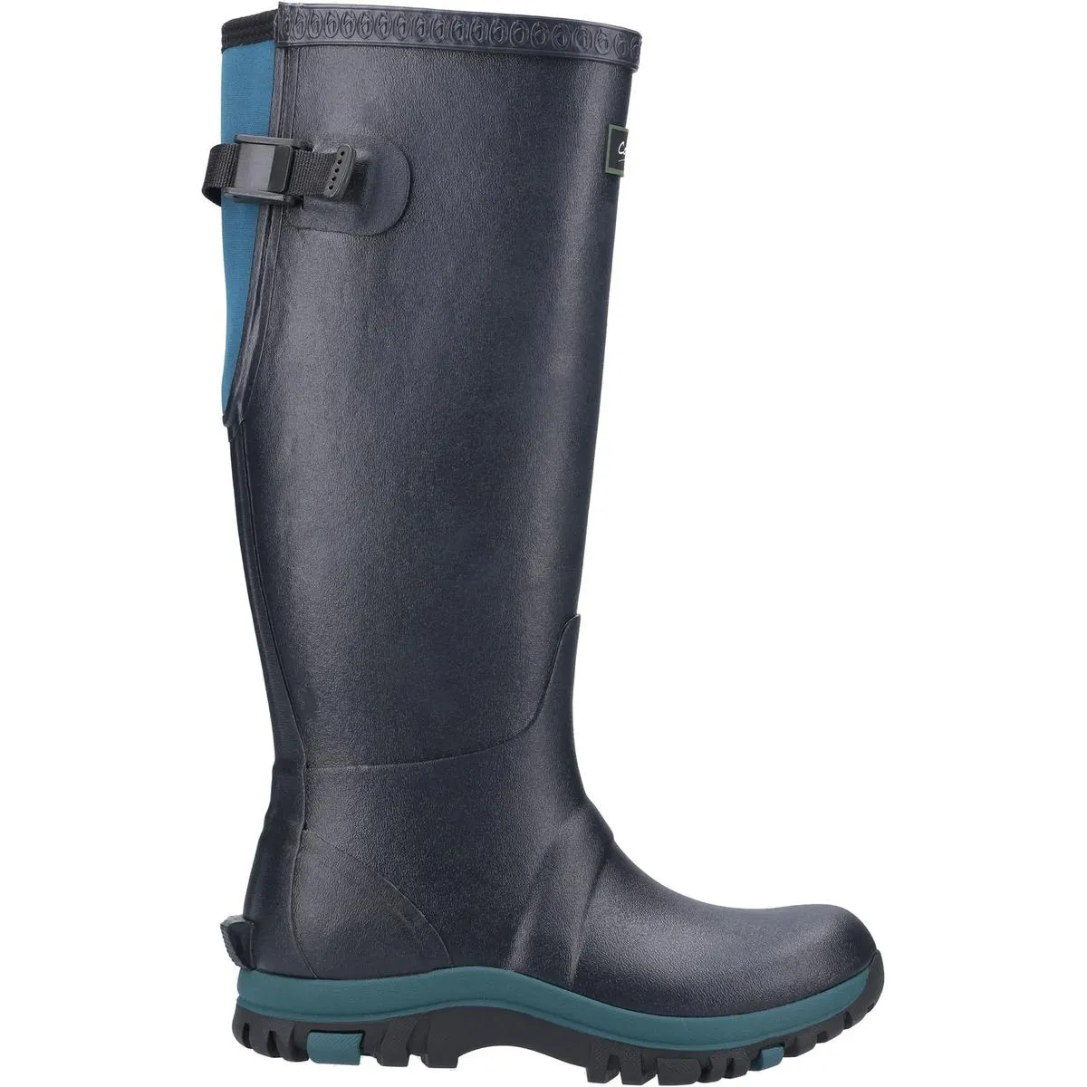 Cotswold Realm Adjustable Wellington Boot Navy/Teal