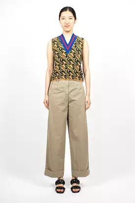 Cuffed Trousers Beige