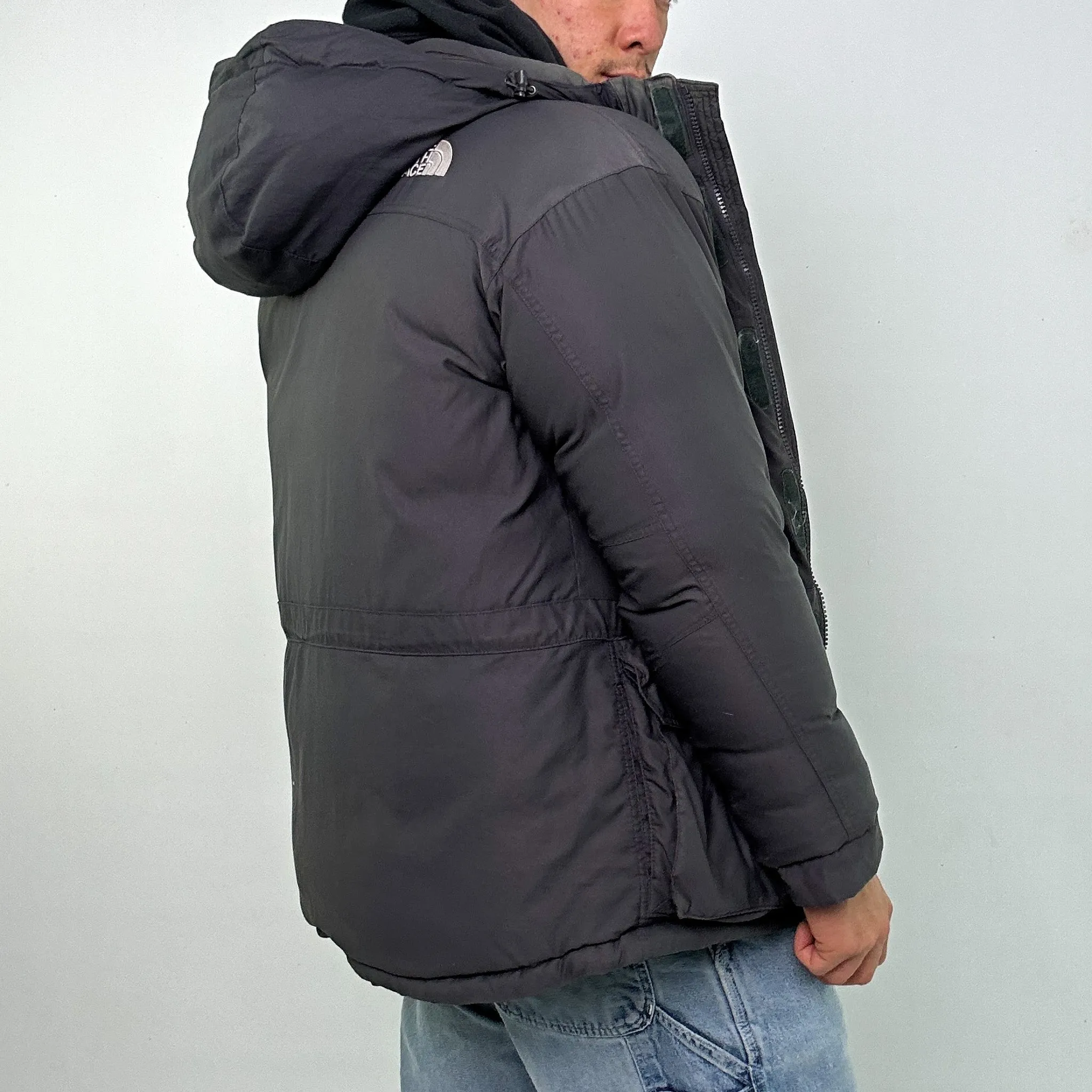 DARK GREY 90S THE NORTH FACE HYVENT PUFFER JACKET COAT (