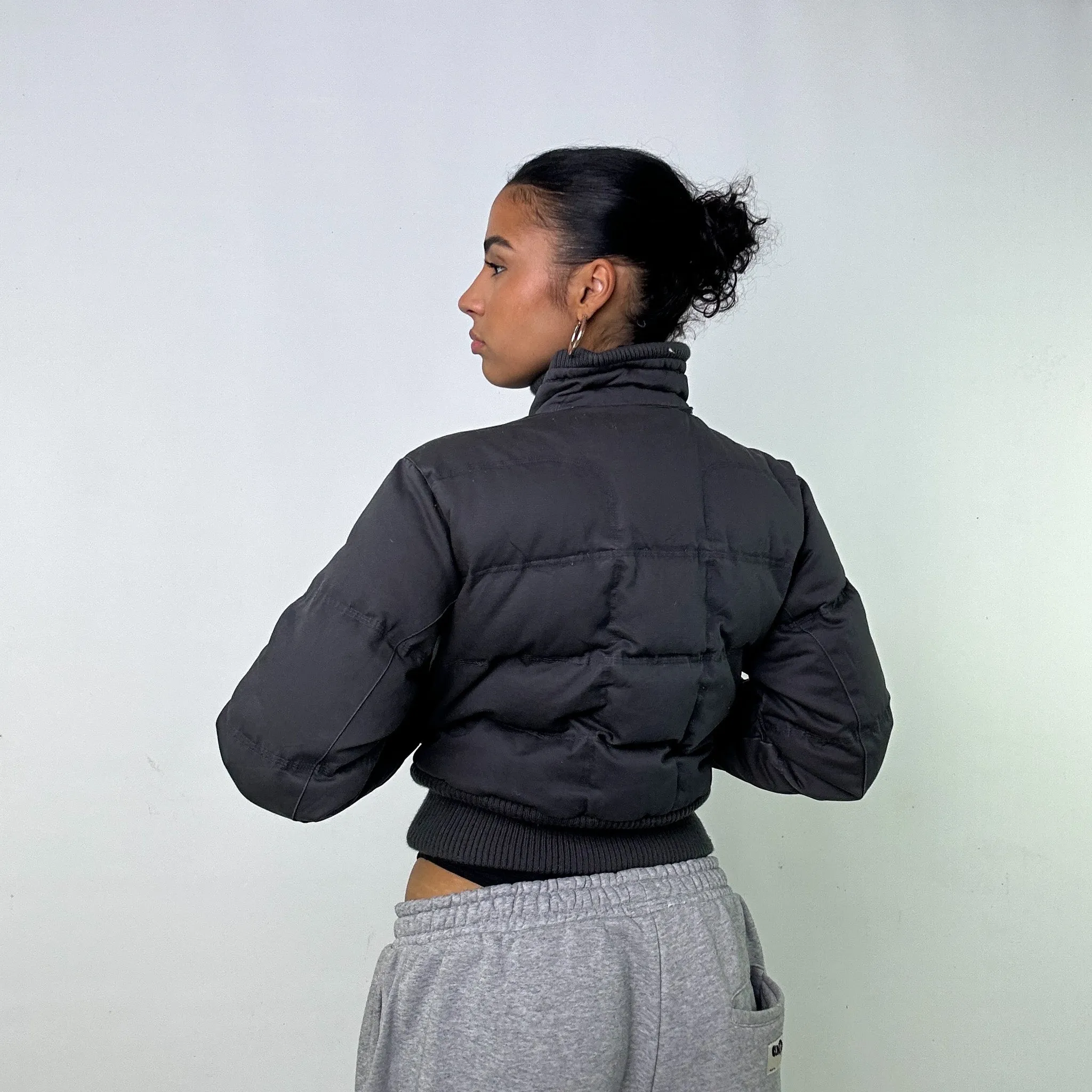 Dark Grey y2ks NIKE Puffer Jacket Coat (XS)