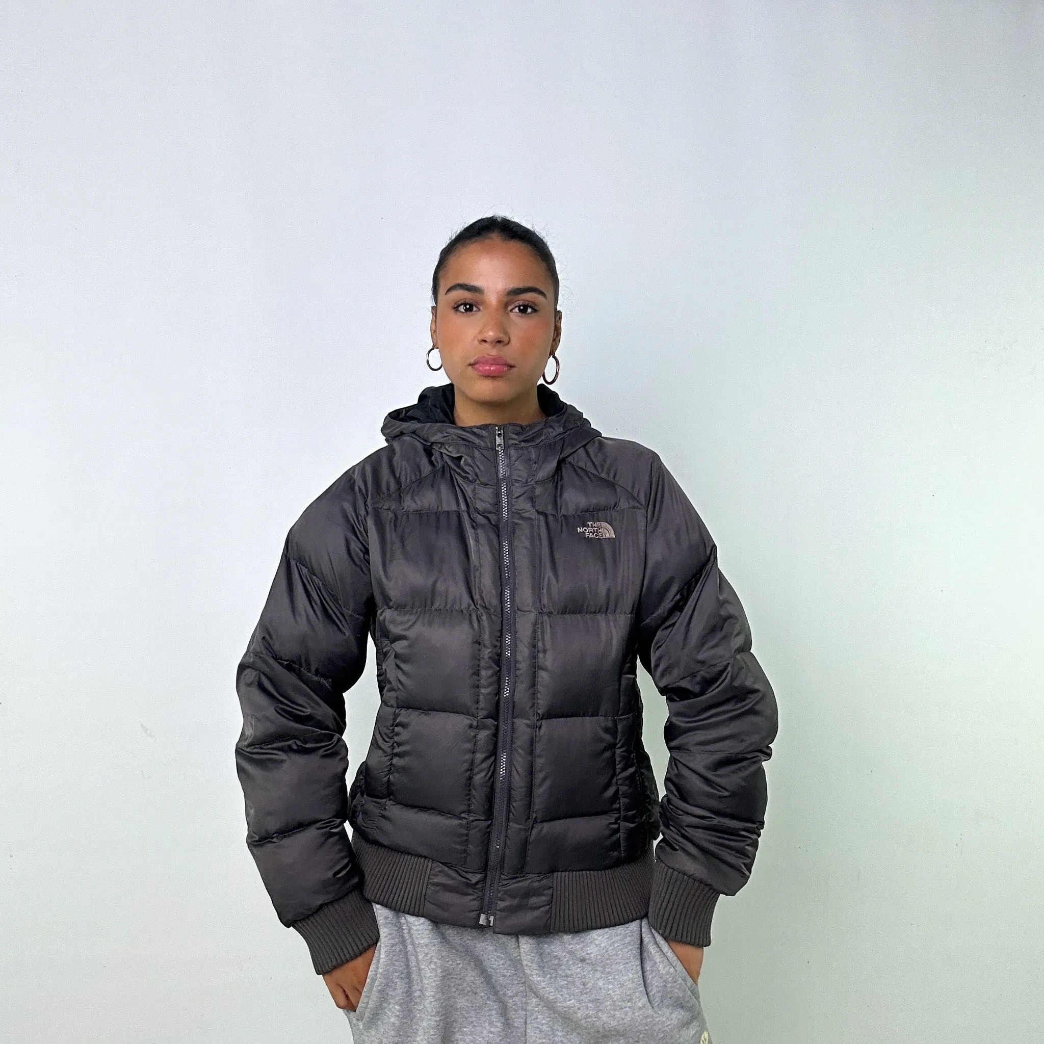 Dark Grey y2ks The North Face 550 Series Puffer Jacket Coat (L)