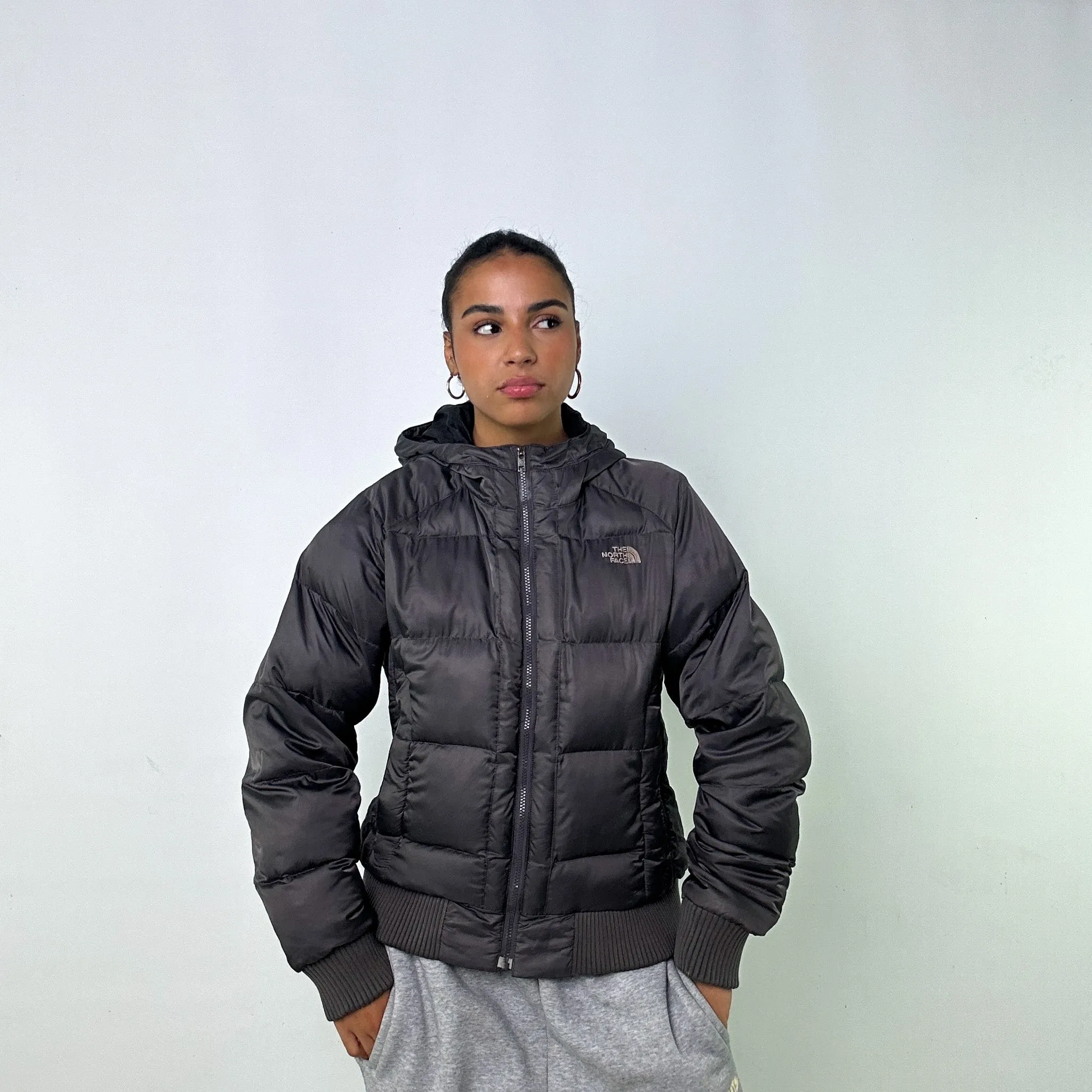 Dark Grey y2ks The North Face 550 Series Puffer Jacket Coat (L)