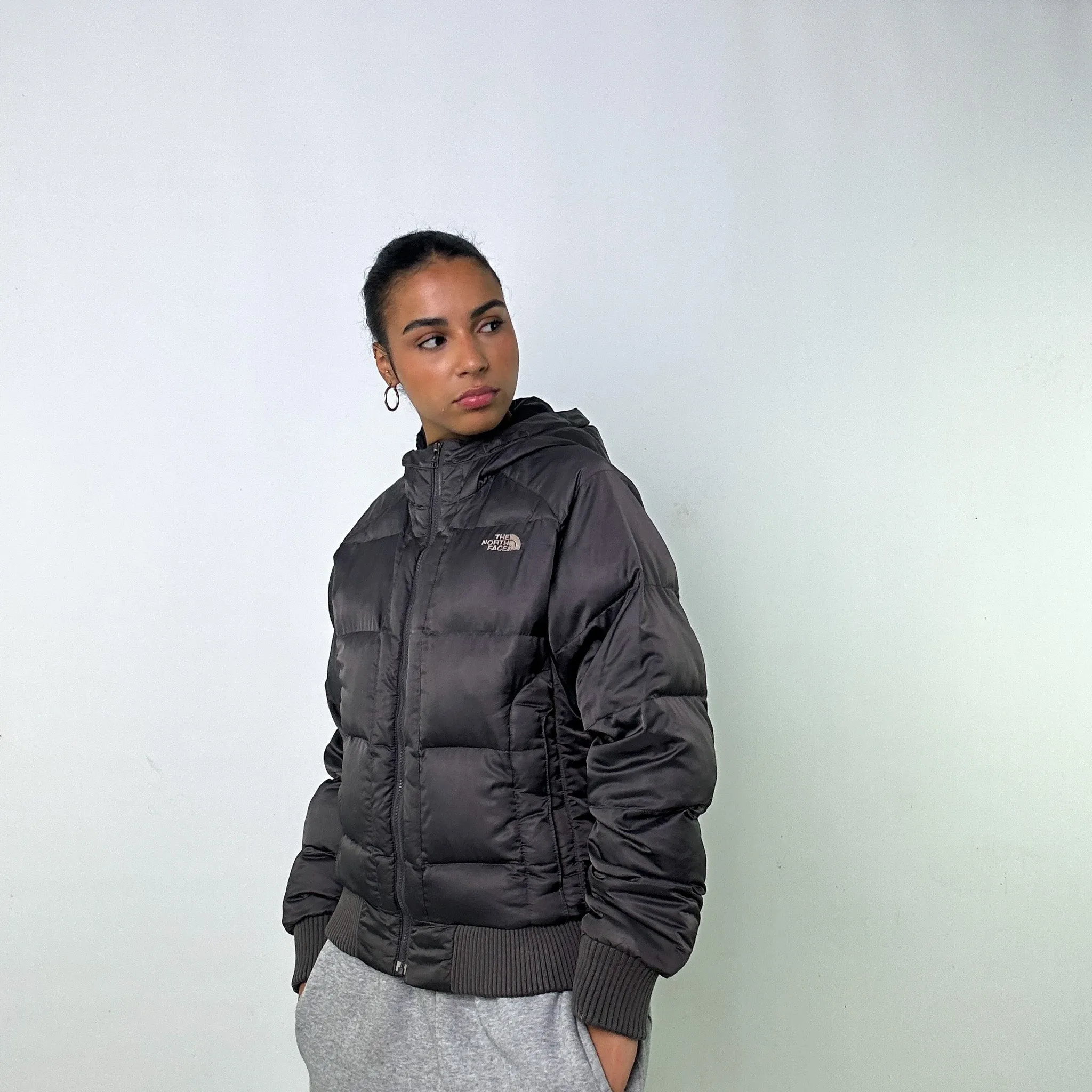 Dark Grey y2ks The North Face 550 Series Puffer Jacket Coat (L)