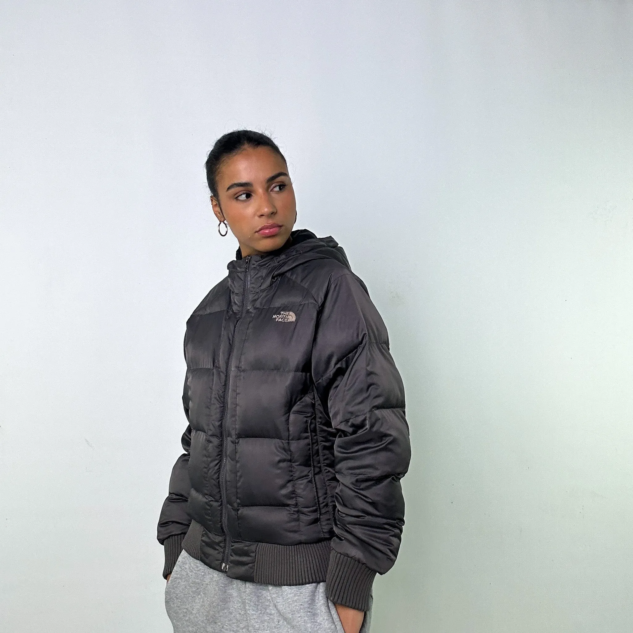 Dark Grey y2ks The North Face 550 Series Puffer Jacket Coat (L)