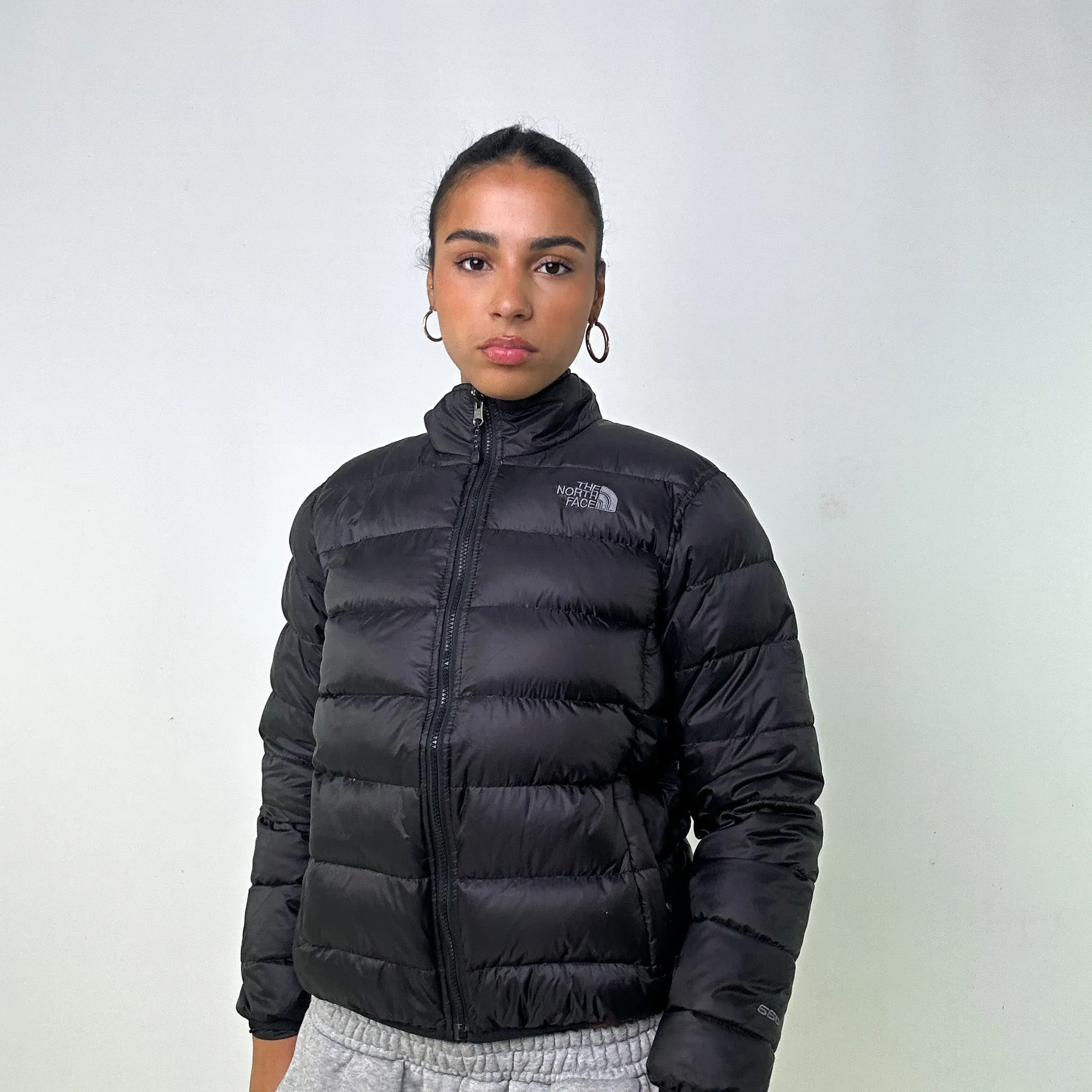 Dark Grey y2ks The North Face 550 Series Reversible Puffer Jacket Coat (XS)