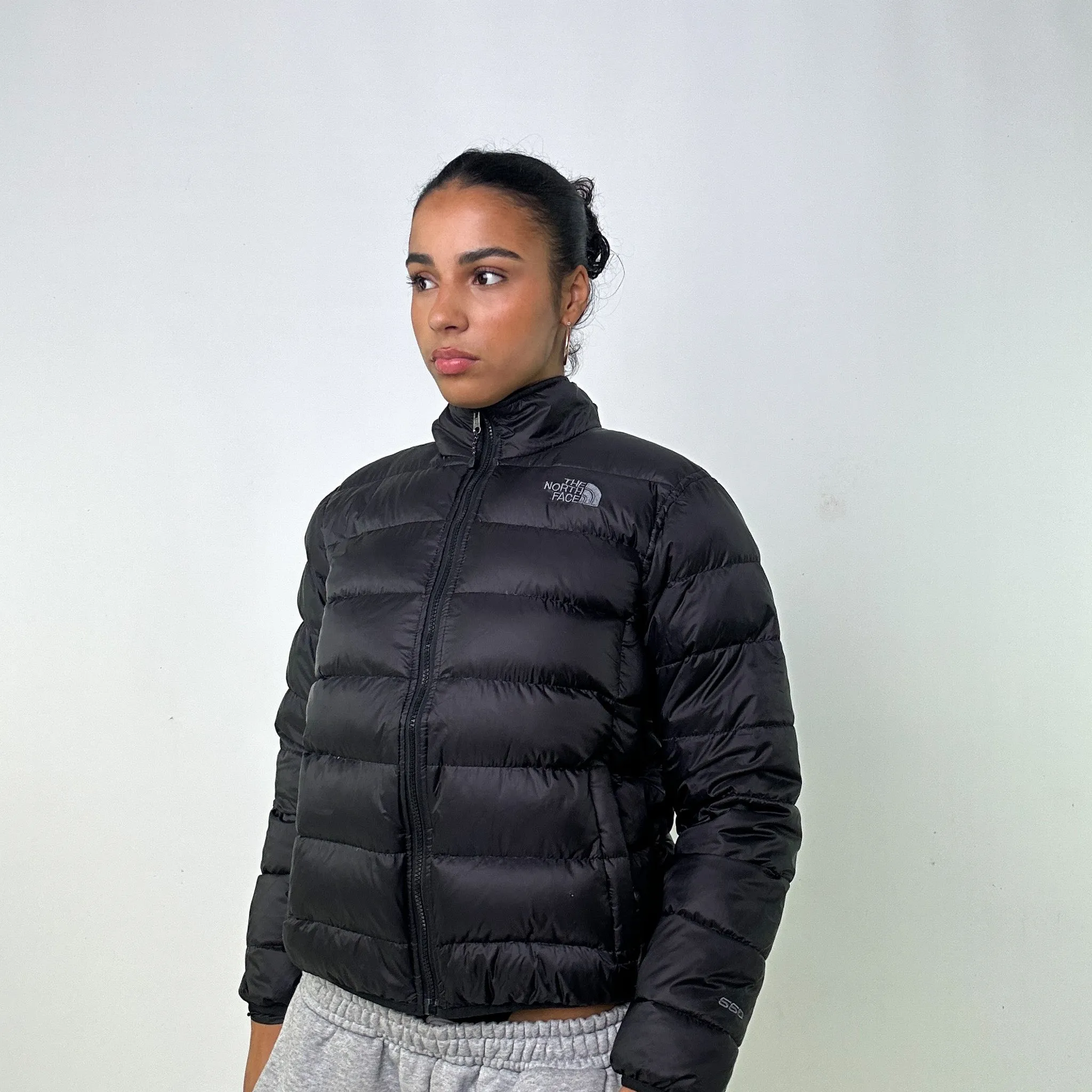 Dark Grey y2ks The North Face 550 Series Reversible Puffer Jacket Coat (XS)