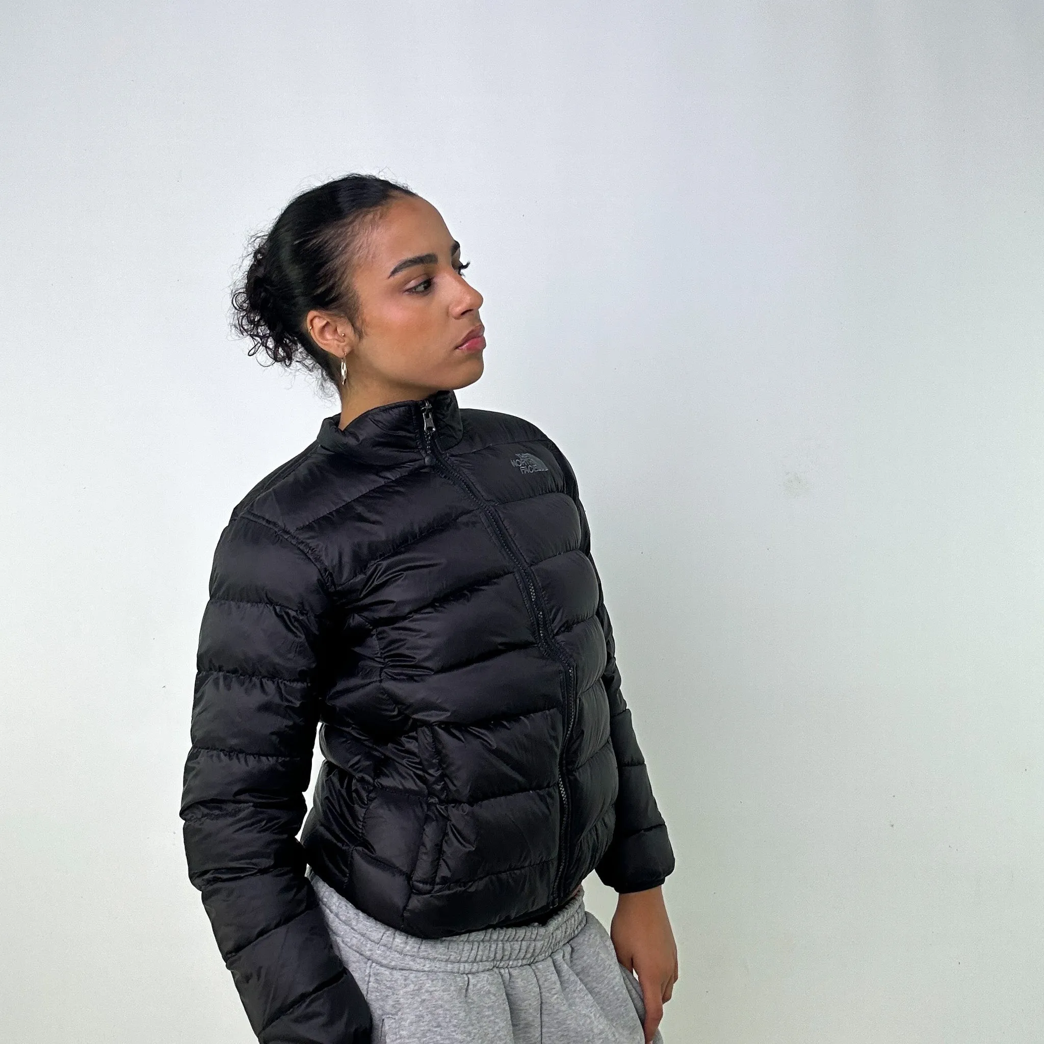 Dark Grey y2ks The North Face 550 Series Reversible Puffer Jacket Coat (XS)