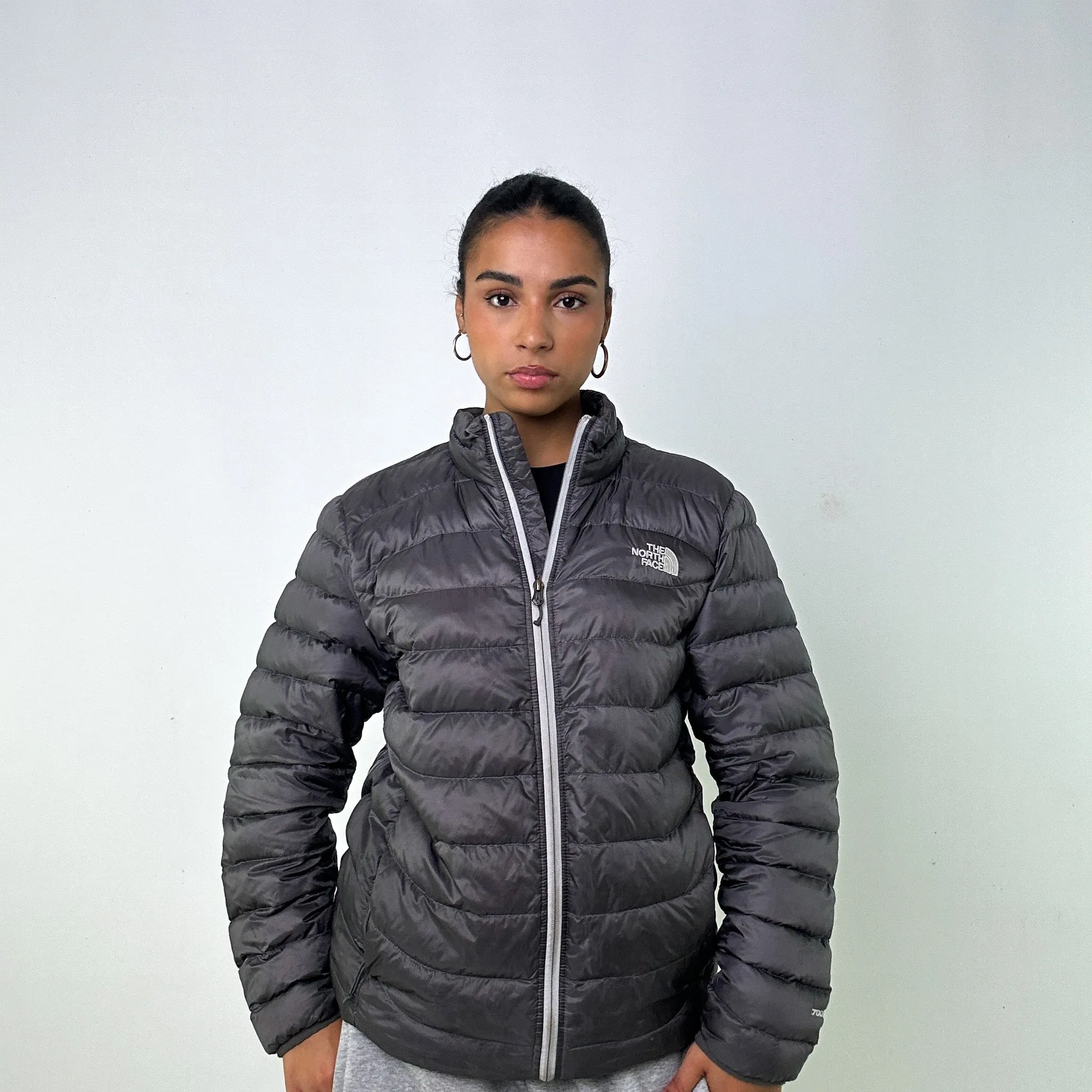 Dark Grey y2ks The North Face 700 Series Puffer Jacket Coat (L)