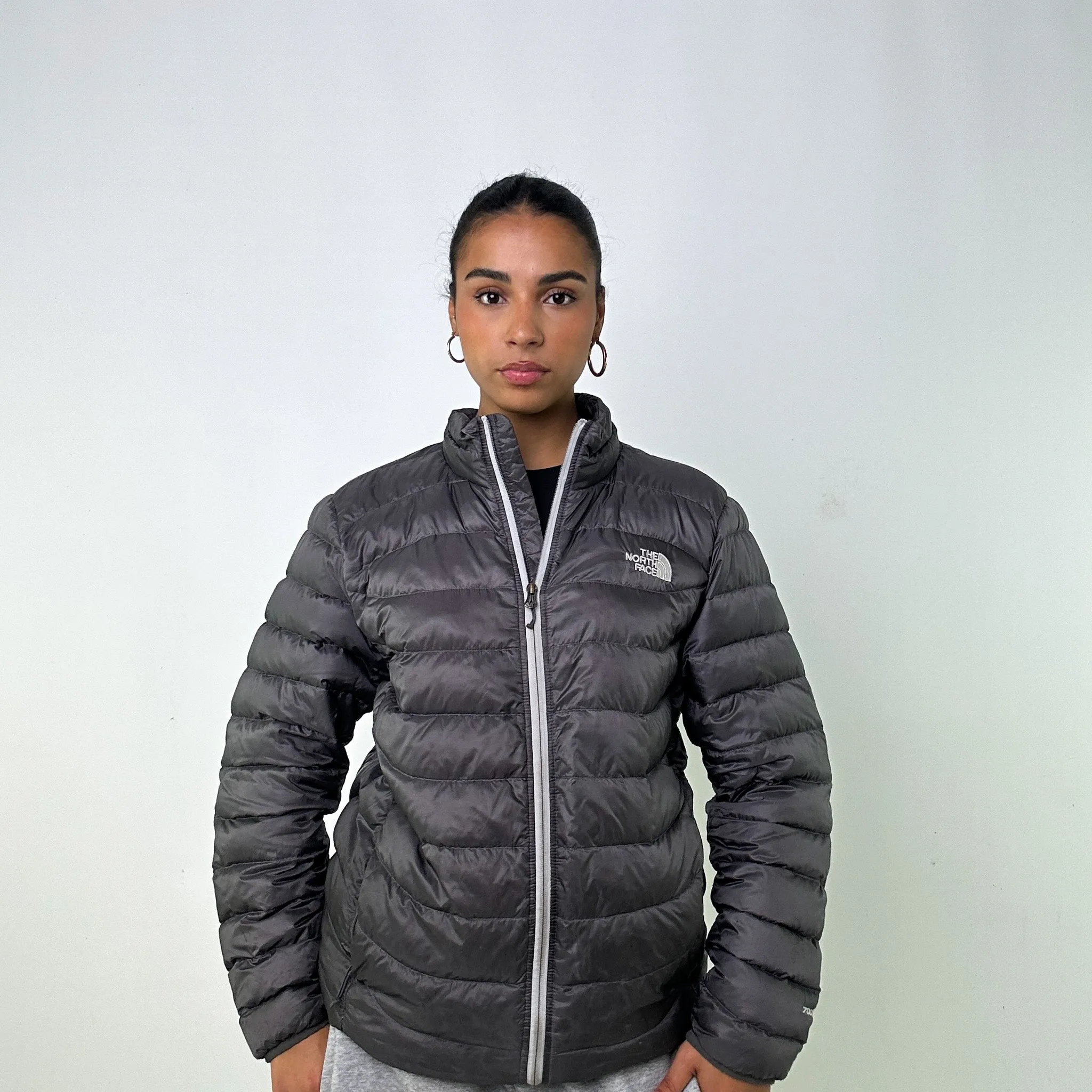 Dark Grey y2ks The North Face 700 Series Puffer Jacket Coat (L)