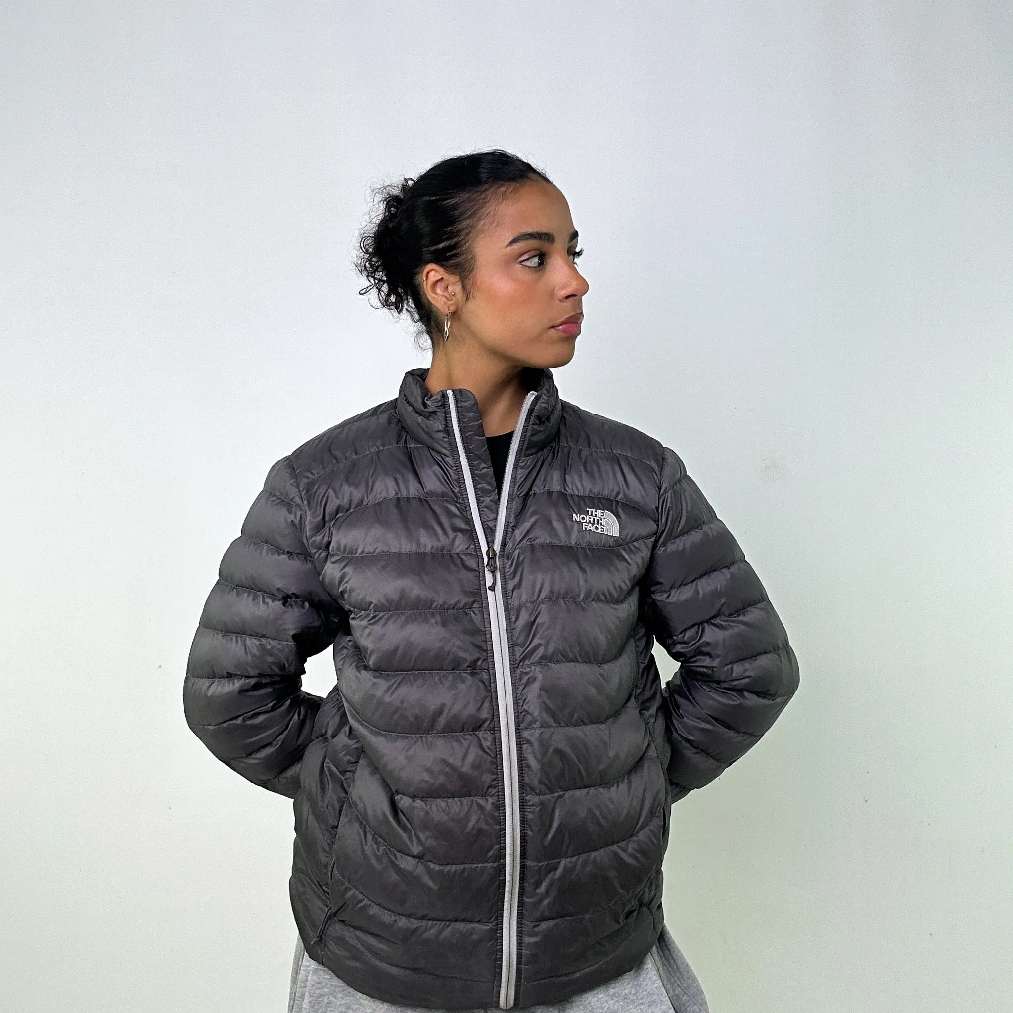 Dark Grey y2ks The North Face 700 Series Puffer Jacket Coat (L)