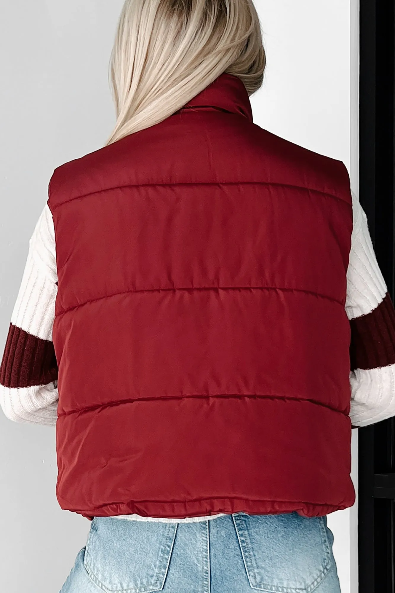 Doorbuster Mountain Utopia Puffer Vest (Burgundy)