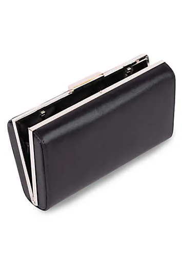 Doria Black Shimmer Box Clutch Bag by Paradox London | Look Again