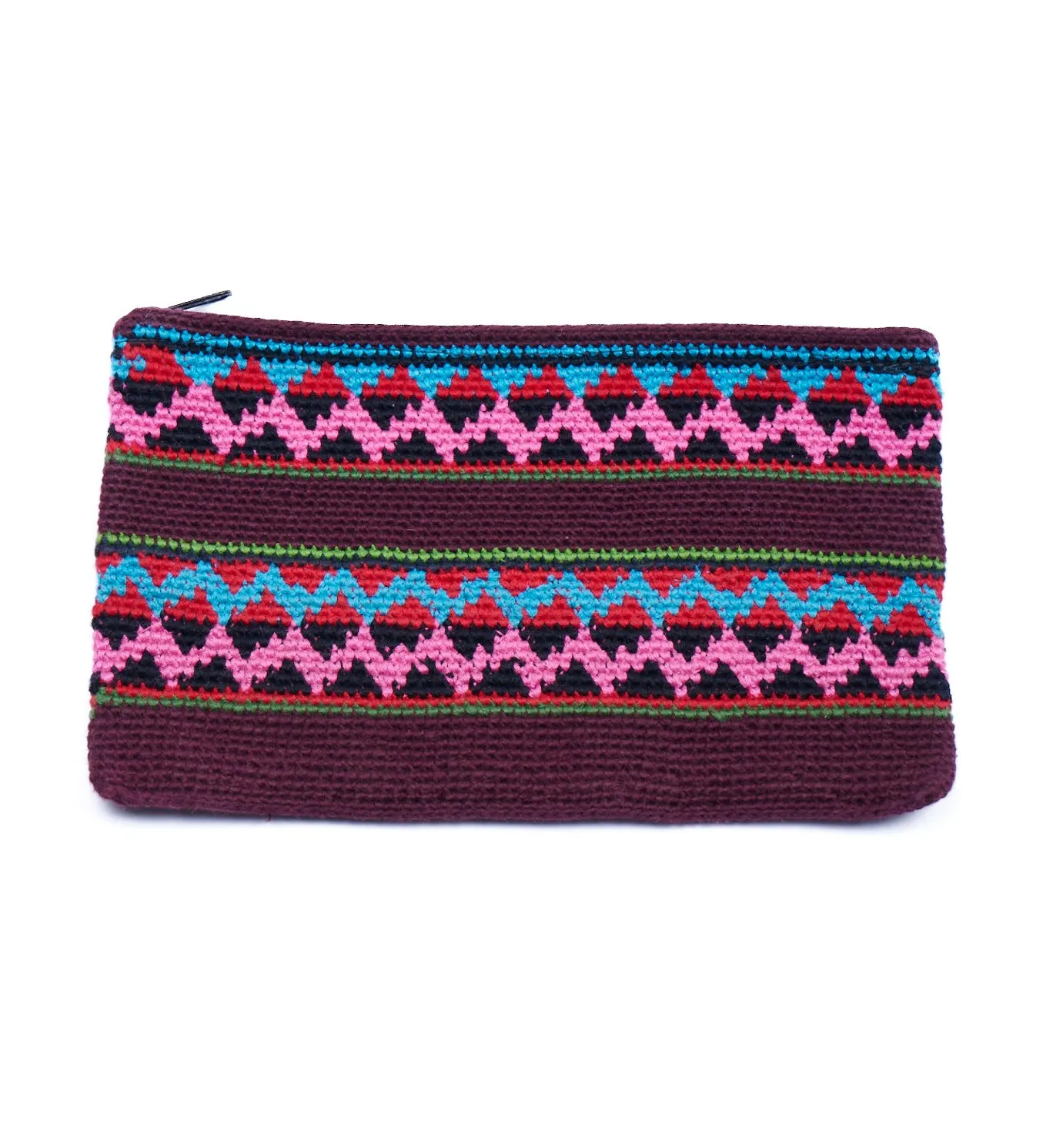 Embroidered Cosmetic Case with zipper