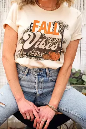 FALL VIBES PUMPKIN LEOPARD GRAPHIC TEE