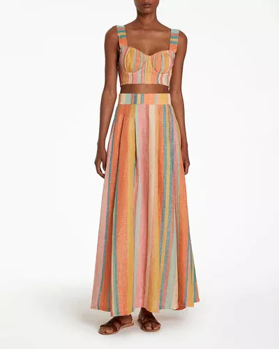 Flaminia Rainbow Stripes Skirt