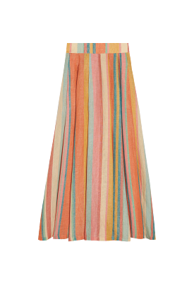 Flaminia Rainbow Stripes Skirt