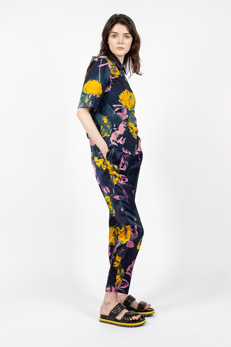 Floral Pants Navy