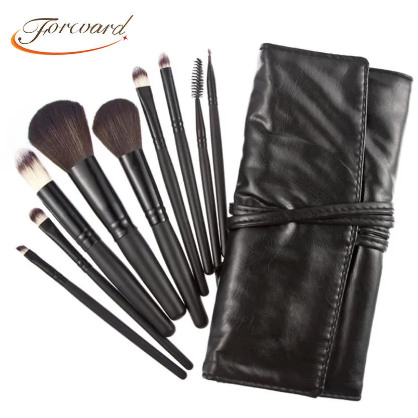 Forward 9 PCS Professional Make up Brushes Foundation Cosmetic Brushes Powder Lipsticks Shadows Make Up Tool Kit