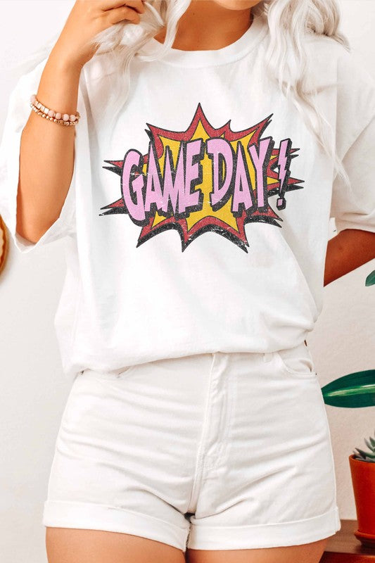 GAME DAY GRAPHIC TEE PLUS SIZE