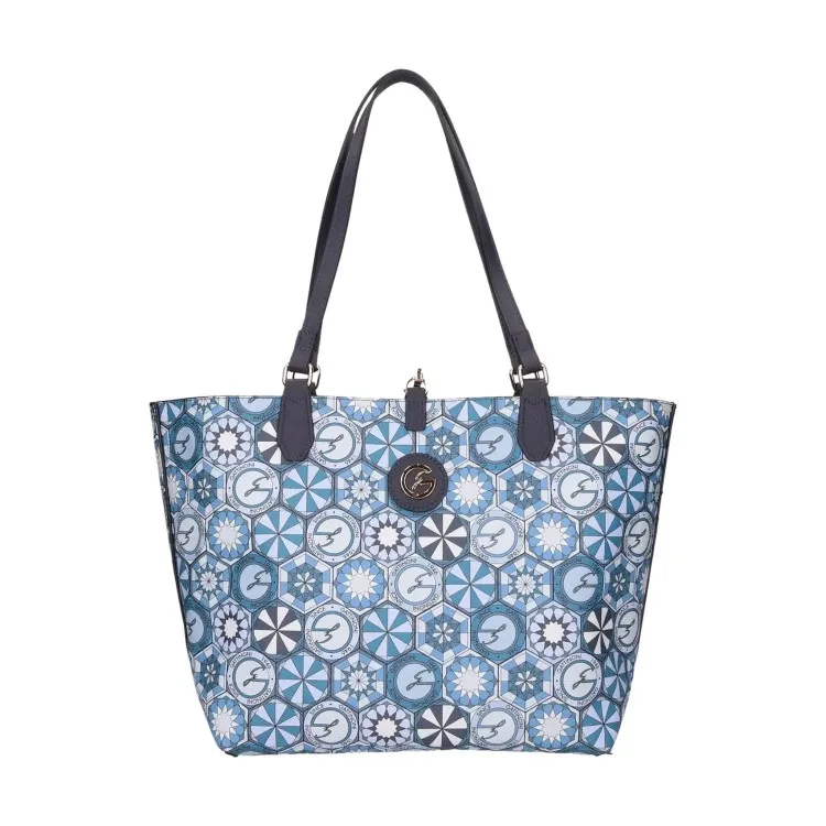 Gattinoni BINTD8156WZT982 Revers S Borsa Donna Shopping Teodosia Reversibile Ocean Navy