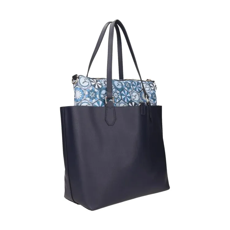 Gattinoni BINTD8156WZT982 Revers S Borsa Donna Shopping Teodosia Reversibile Ocean Navy