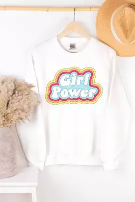 GIRL POWER GRAPHIC SWEATSHIRT PLUS SIZE