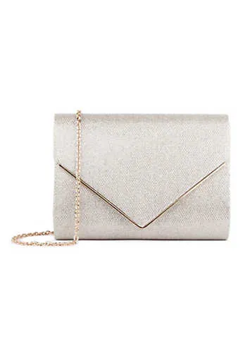 Glitter Mesh ’Darcy’ Envelope Clutch Bag by Paradox London | Look Again