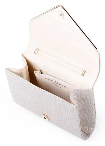 Glitter Mesh ’Darcy’ Envelope Clutch Bag by Paradox London | Look Again