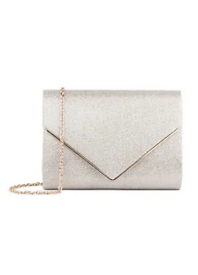 Glitter Mesh ’Darcy’ Envelope Clutch Bag by Paradox London | Look Again