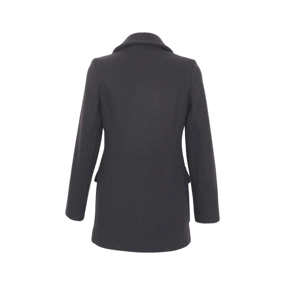 Gloverall Reefer Coat in Navy