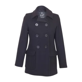 Gloverall Reefer Coat in Navy