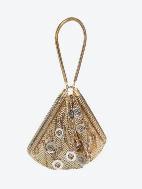 Gold clutch bag