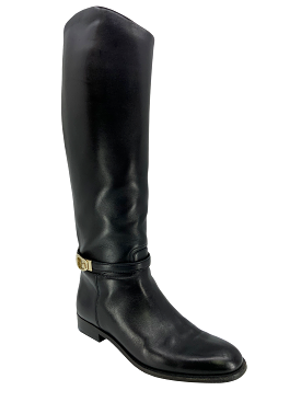 Gucci Leather Buckle Knee High Boots Size 7.5