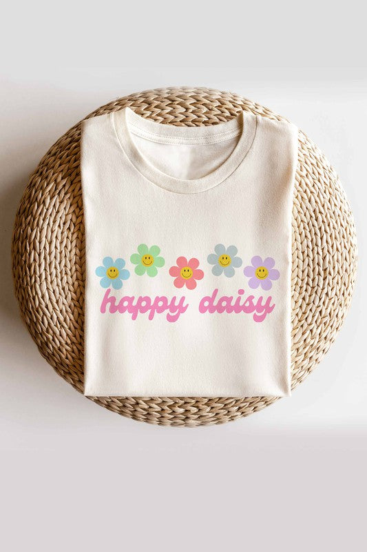 HAPPY DAISY GRAPHIC TEE PLUS SIZE