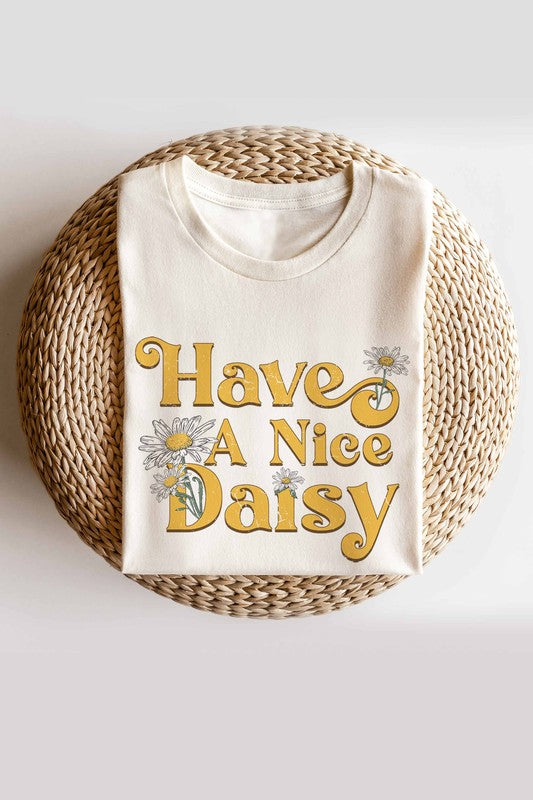 HAVE A NICE DAISY GRAPHIC TEE PLUS SIZE