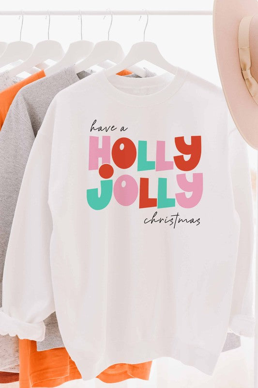 HOLLY JOLLY CHRISTMAS GRAPHIC SWEATSHIRT