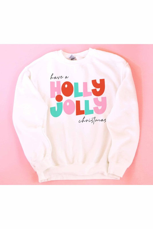 HOLLY JOLLY CHRISTMAS GRAPHIC SWEATSHIRT