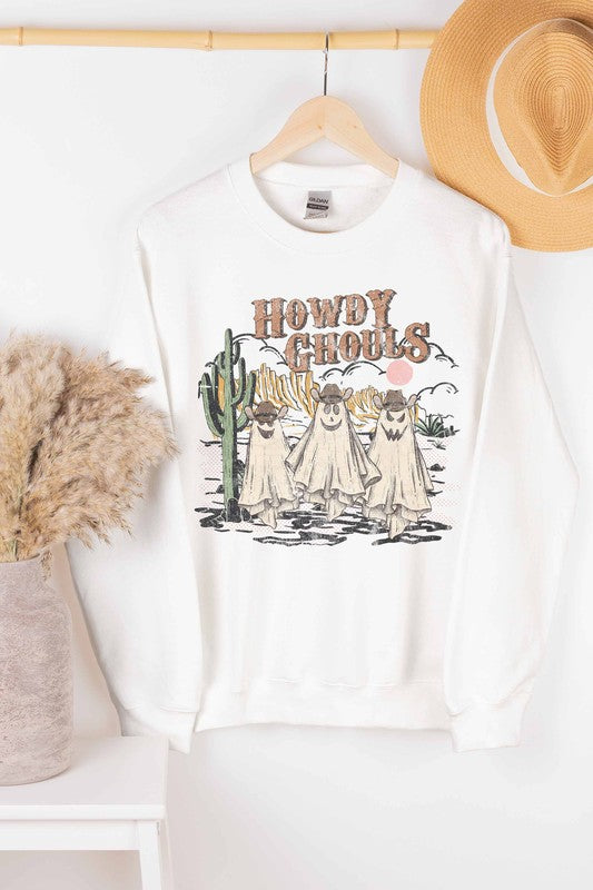 HOWDY GHOULS GRAPHIC SWEATSHIRT PLUS SIZE