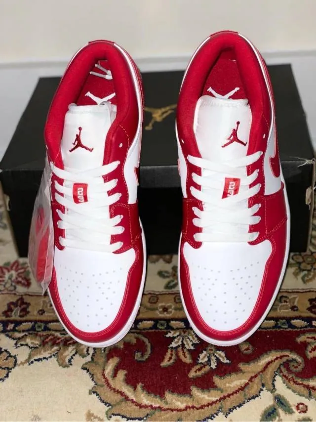 Jordan 1 low gym red white