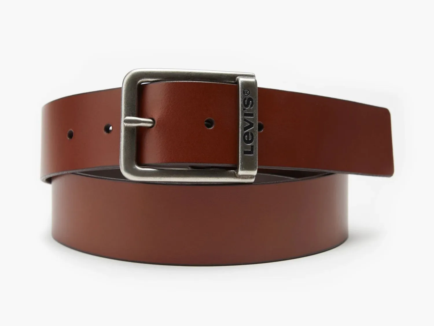 Levi's® Alder Point Leather Logo Belt Brown