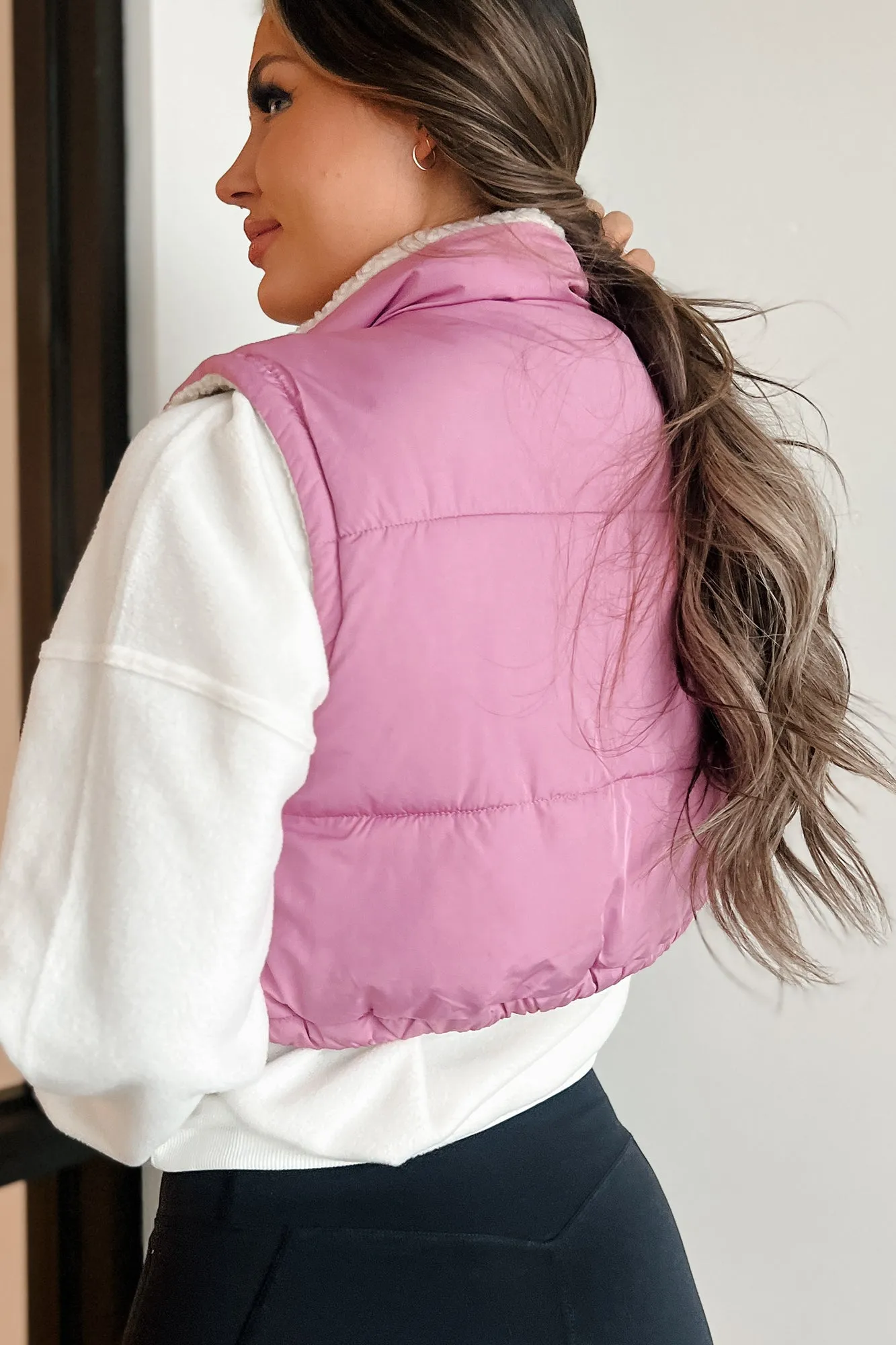 LIFELONG MEMORIES REVERSIBLE PUFFER VEST (VINTAGE PLU