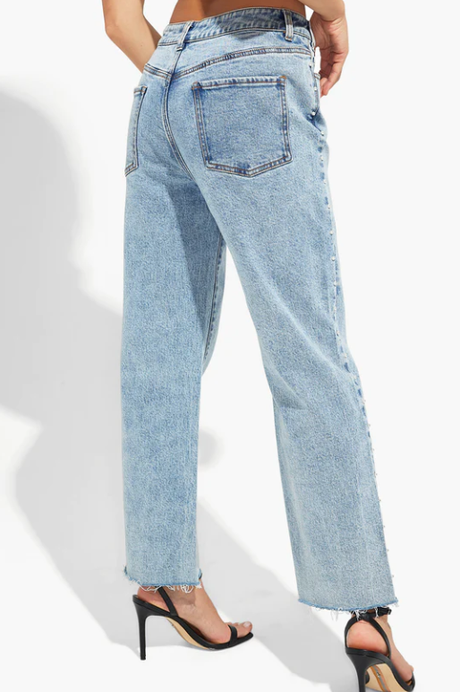 Light Blue Jordy Pearl Denim Pants