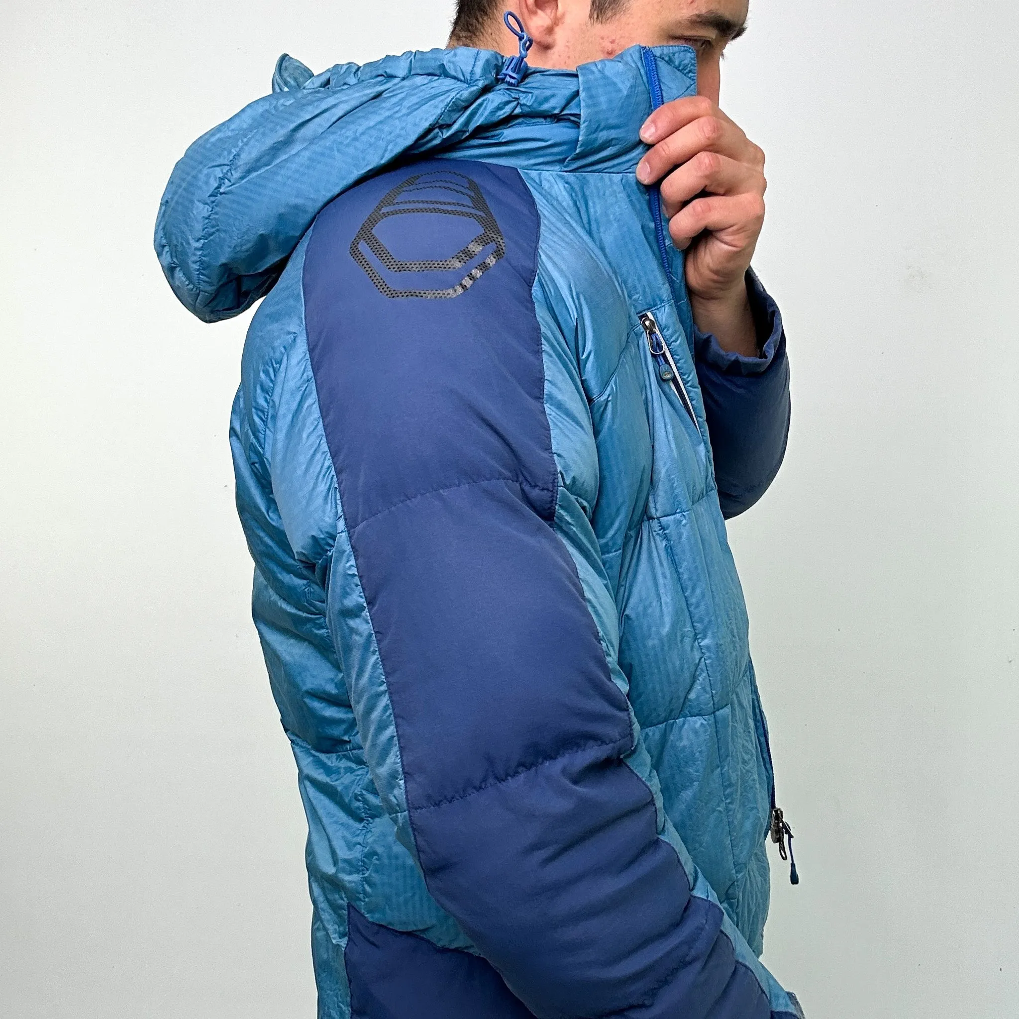 Light Blue y2ks Montbell Puffer Jacket Coat (L)